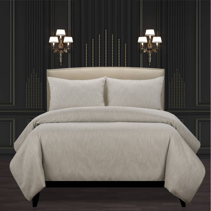 F Scott Fitzgerald Lumiere Truffle Luxury Bedding Set for wholesale on Faire2