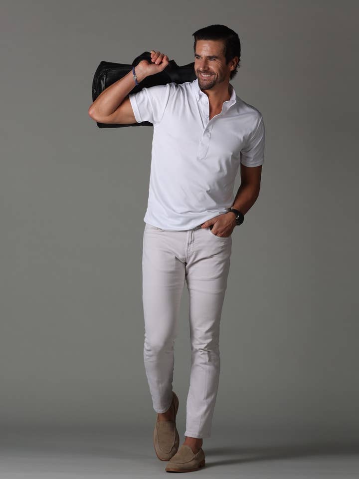 Collars & Co. - Wholesale Polo - Men's - Oxford Button Down Collar Polo White