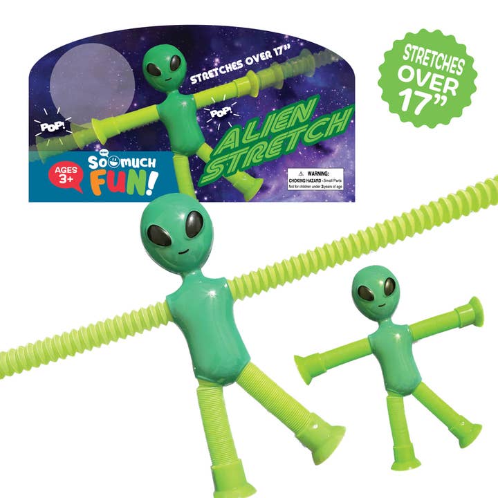 So Much Fun! Bendy Alien Stretch Toy - 12/Pack for wholesale by Novelty Brands