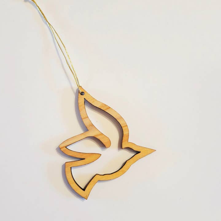 Offene Taubenfigur aus Olivenholz für den Großhandel von Eclectic Woodchuck