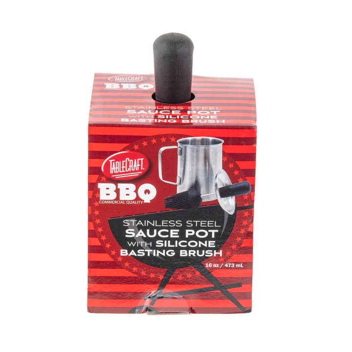 TableCraft Products Company - Wholesale Sauce Server - 16 oz Sauce Pot with Silicone Basting Brush2