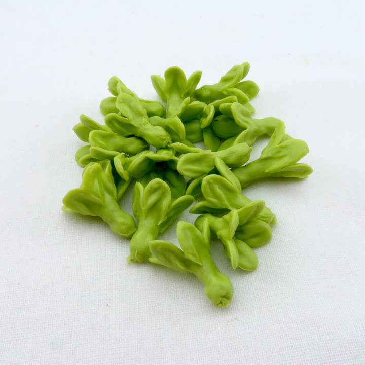 OpalHaus - Wholesale Craft Supplies - Pakalana Clay Flowers, Light Green, Handmade Beads1