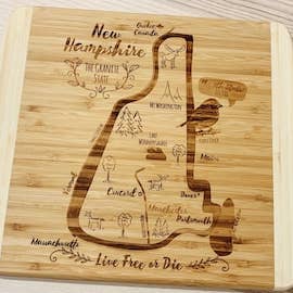 New Hampshire Map Bamboo Board (Small) for wholesale by Gooseberry Designs