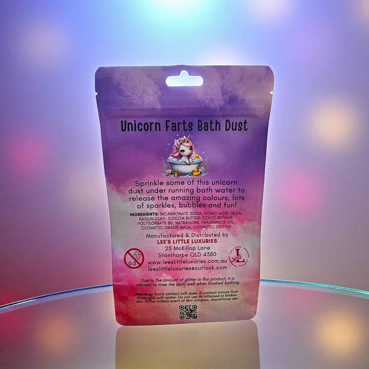Lee's Little Luxuries - Wholesale Bath soak/milk - Unicorn Farts Bath Dust - Enriched With Cocoa Butter1