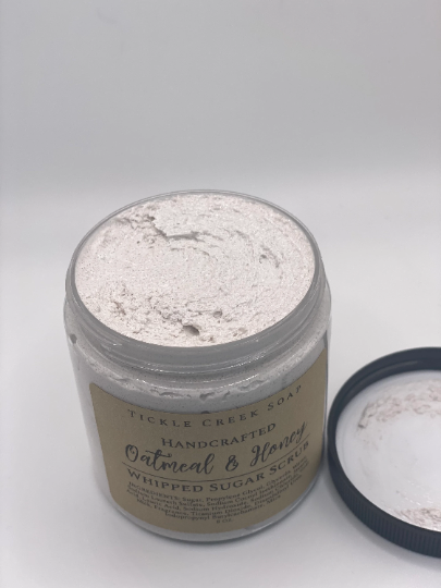 Tickle Creek Soap – Engroshandel Bodyscrub/eksfolierende produkt – Pisket sukker scrub med havregryn og honning4