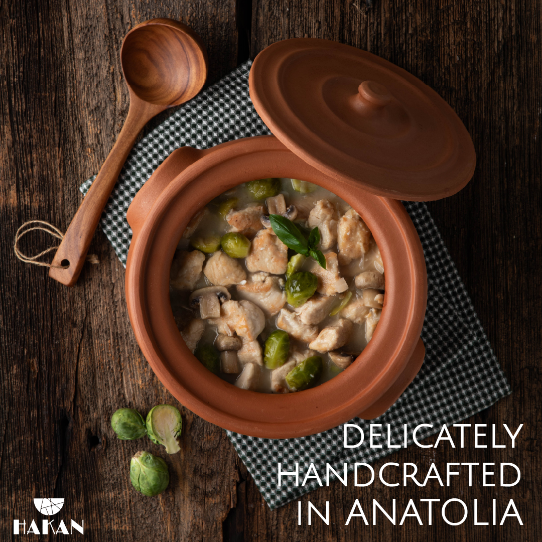 Hakan - Wholesale Cooking Pot - Hakan Suphan Handmade Clay Cooking Pot with Lid, Unglazed 10