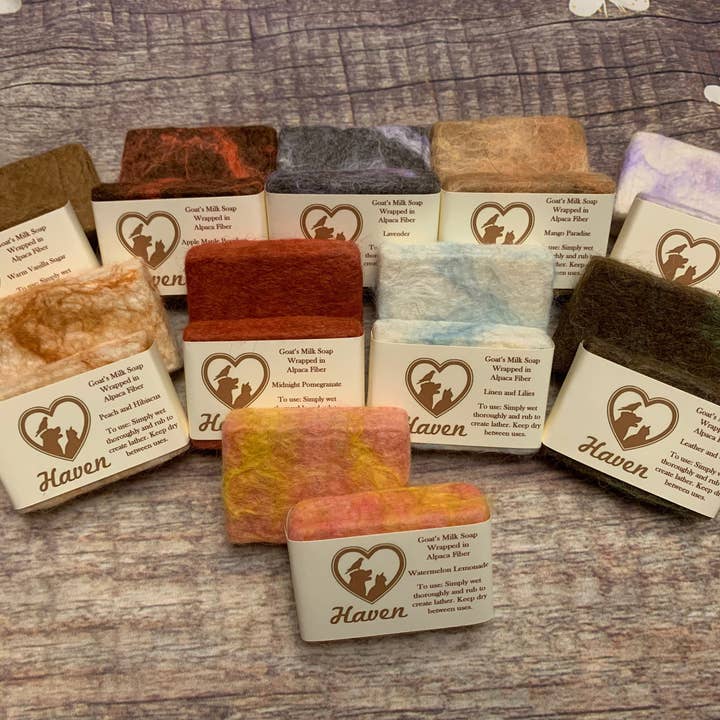 Haven - Wholesale Bar Soap - Alpaca Felted Goatsmilk Soap Bars, 20 Count2