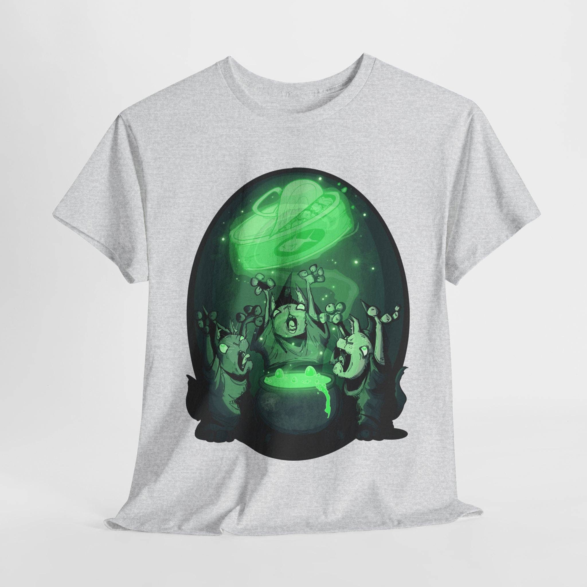 LVB Art - Vente T-shirt à imprimés – unisexe - T-shirt en coton épais unisexe Cat Coven10