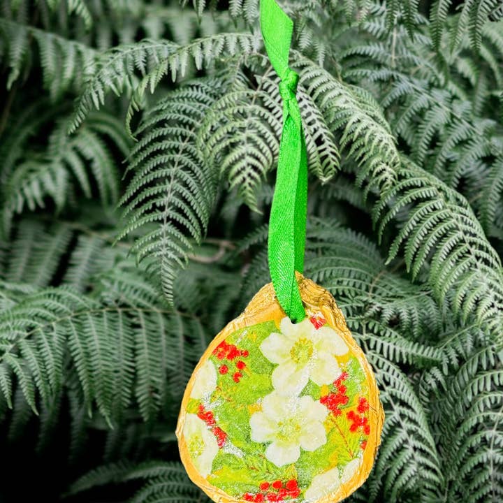 Oyster Shell Ornament for wholesale by Shells by Shea