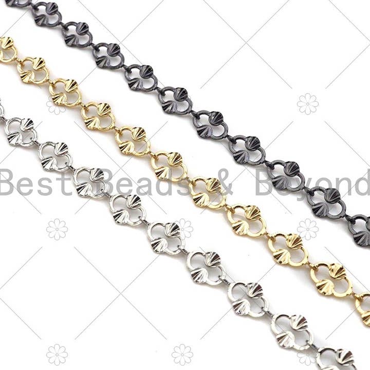 BestBeads&Beyond - Wholesale Link & Chain Necklace - High Quality Hand Made Thin Fancy Oval link Chain, 18K Real Gold Plated Chain, Wholesale bulk Chain, 6.5x11mm,sku#M316