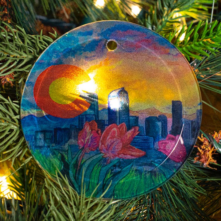 Denver Skyline Suncatcher for wholesale by Art For The Young At Heart