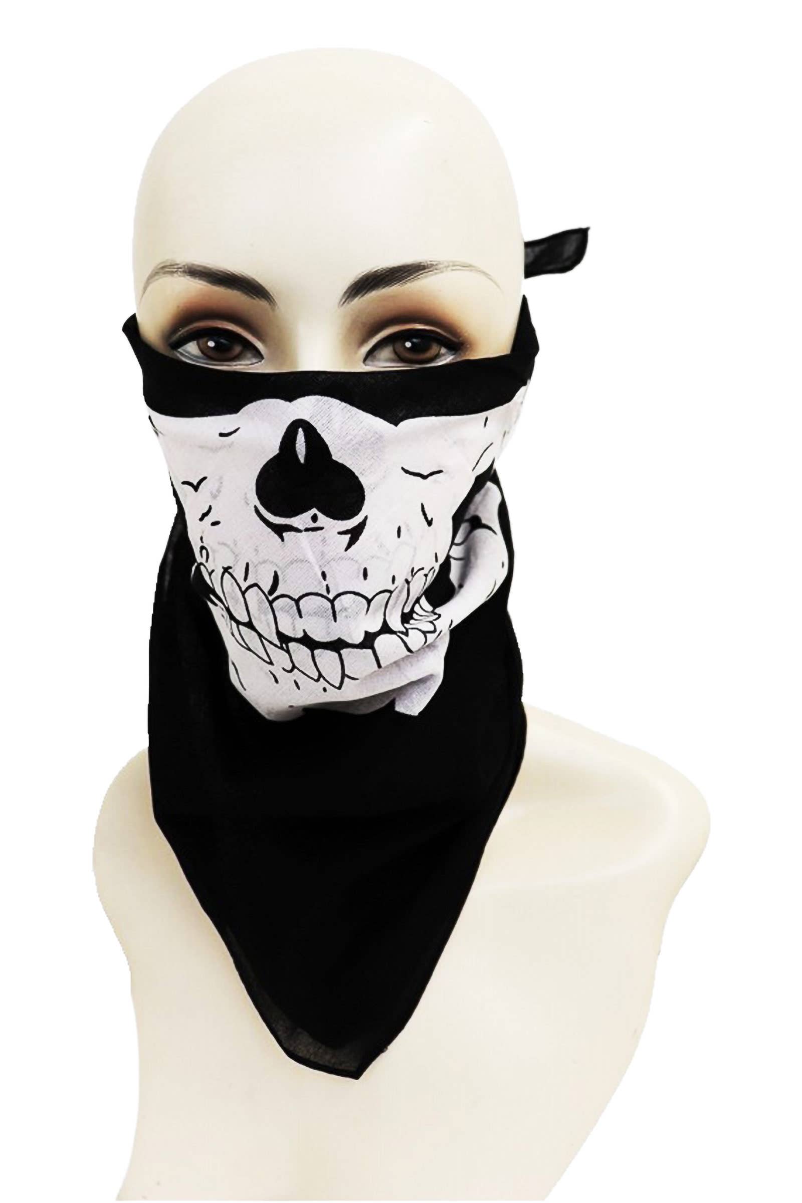 Cap Zone - Wholesale Bandana - Unisex - Gothic Biker Skull Rebel Bandana4