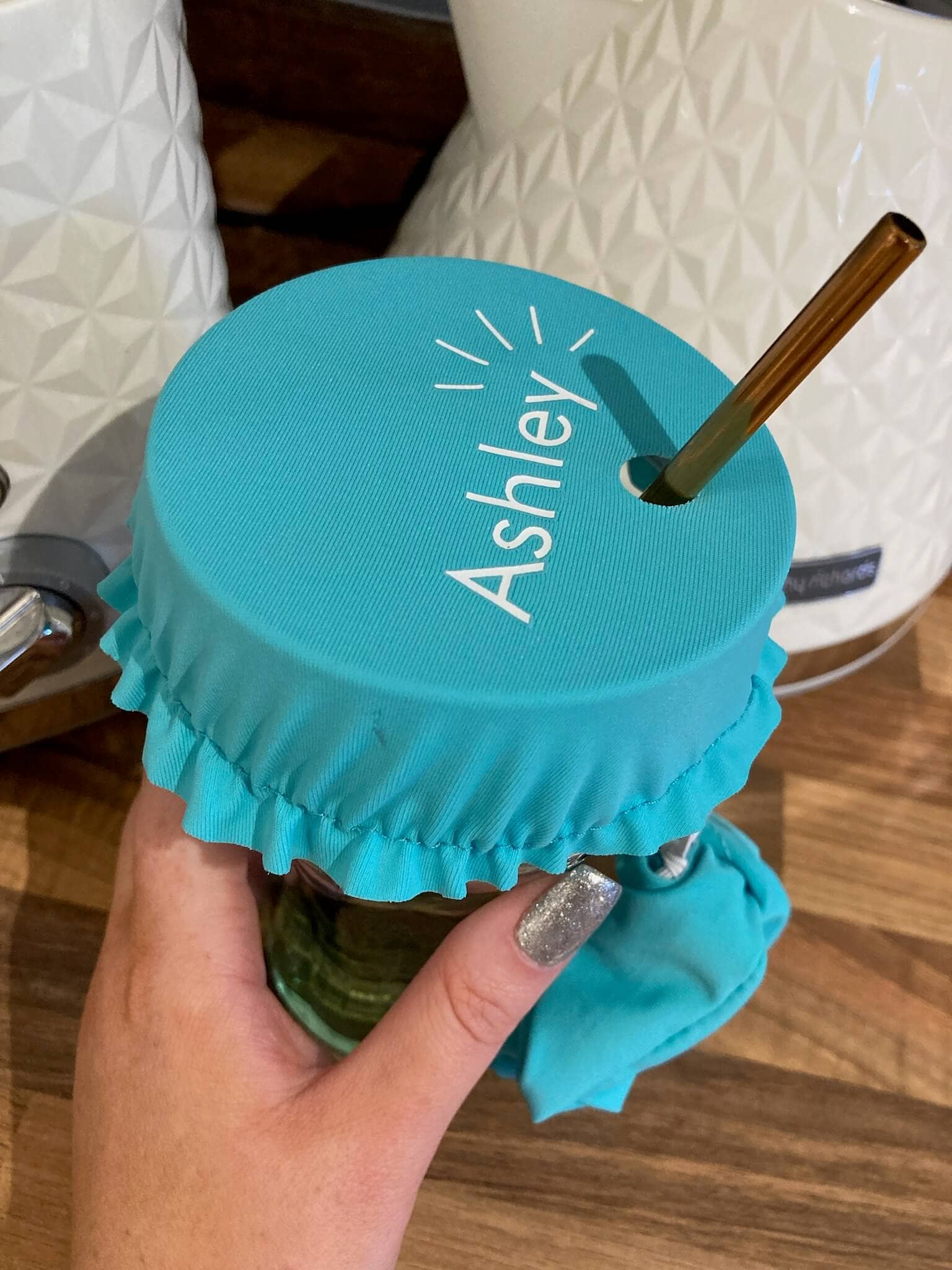 Empowered by Ashley - Wholesale Drink Topper - Tipple Topper Scrunchie Drink Cover1