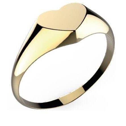 14k massief goud | Zegelring | Sierlijke ring | 14k massief gouden ring | Maat 3 ring I voor wholesale door Zahav Jewelry