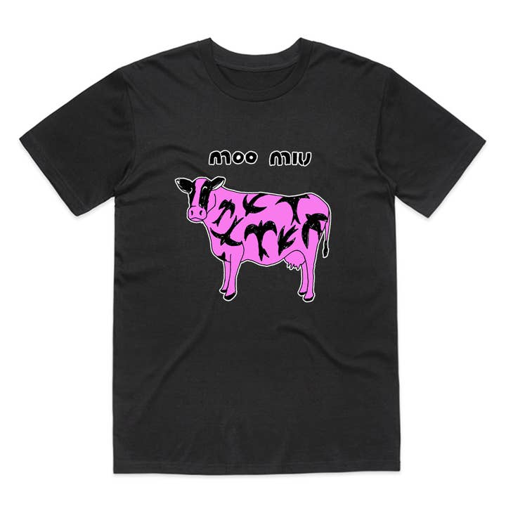 MOO MIU Grafisk Unisex T-shirt för wholesale av Black Score