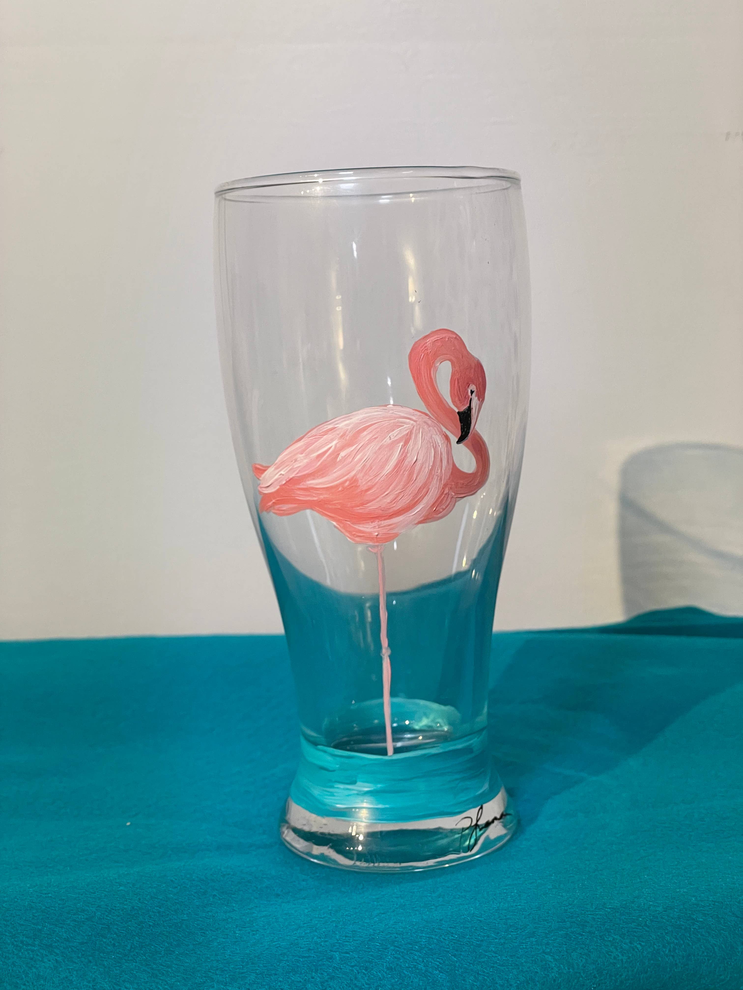 Paula Freeman Art - Vente Verres à vin - Verre à vin peint à la main TROPICAL SET – Verrerie côtière2