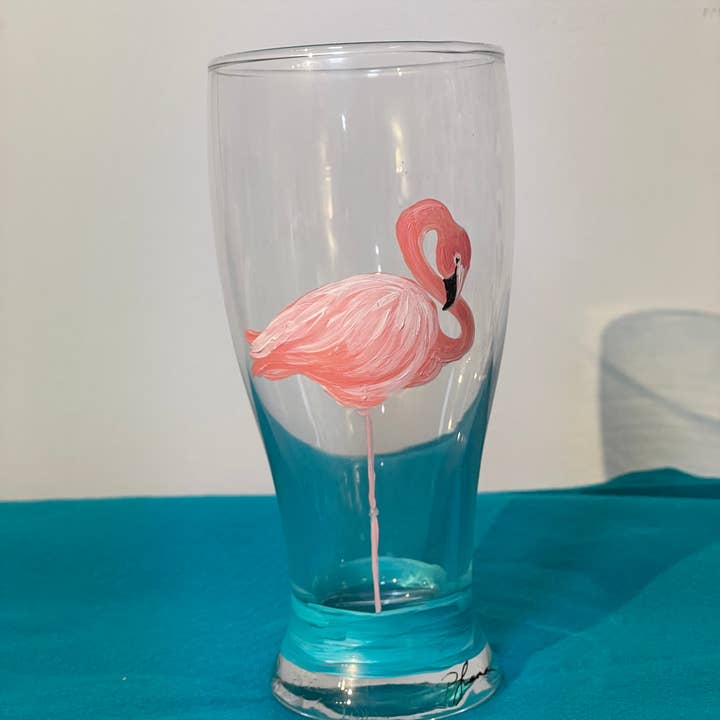 Paula Freeman Art - Vente Verres à vin - Verre à vin peint à la main TROPICAL SET – Verrerie côtière2