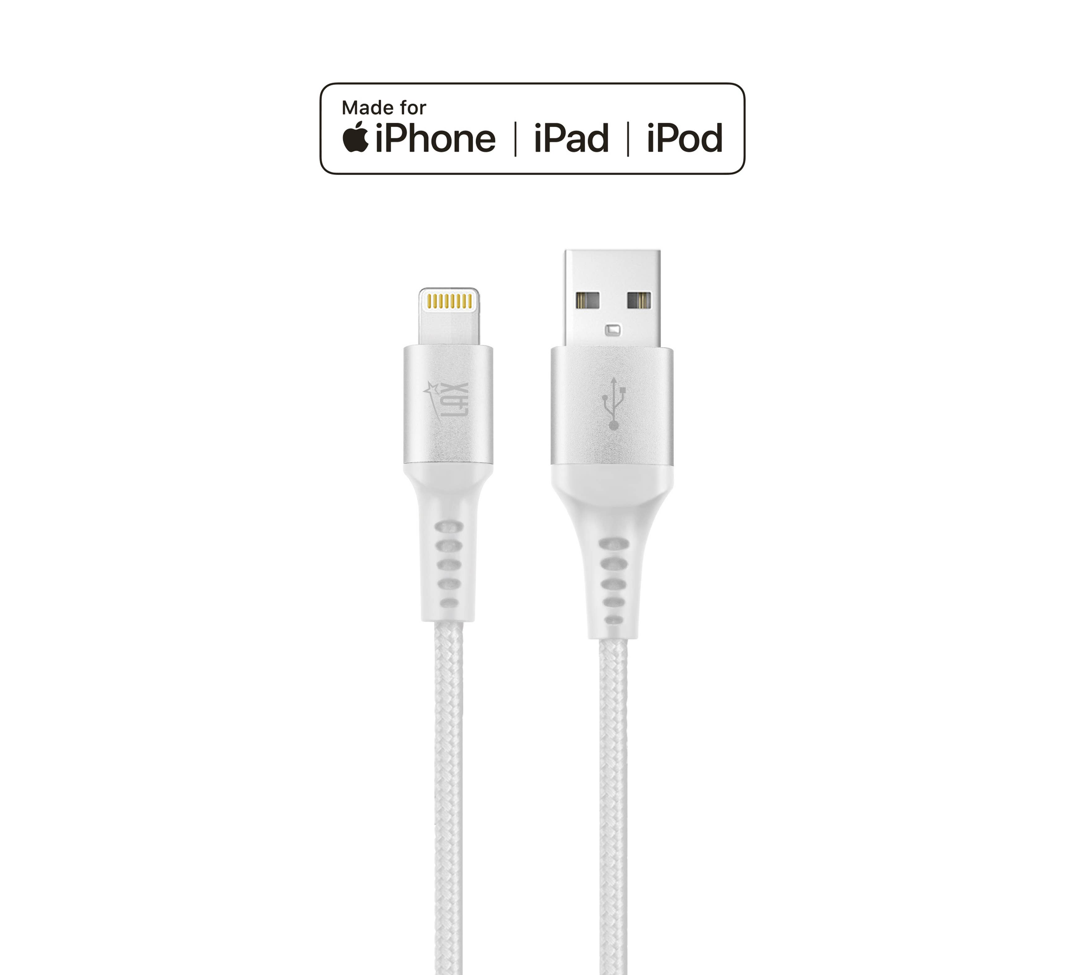 LAX Gadgets - Wholesale Charging Cable - High Speed Certified iP/ipad charging Cables - Retail Pack10