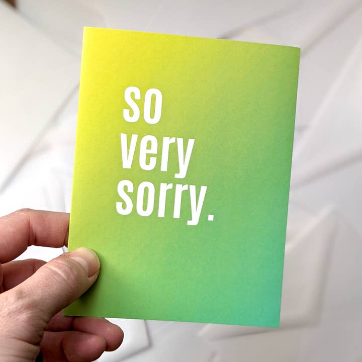 Carte désolée pour la vente par Fox Tail Design and Printing