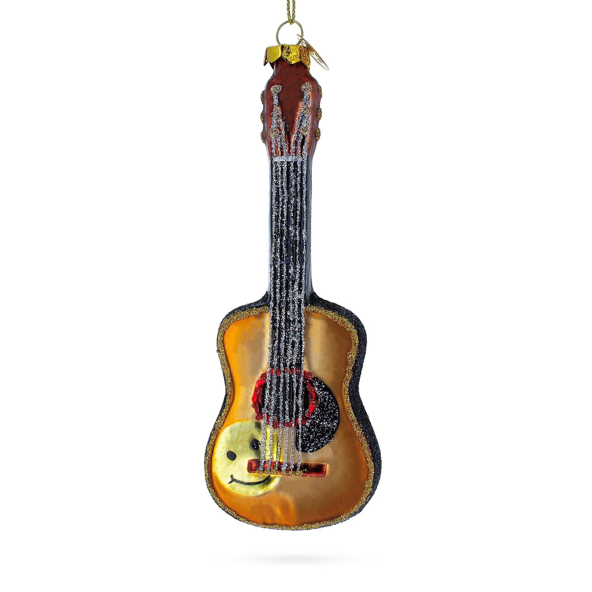 BestPysanky - Wholesale Ornament - Rocking' Glittered Guitar Glass Ornament0