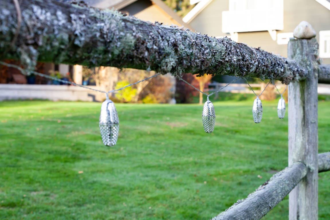 Allsop Home & Garden - Venta al por mayor Guirnalda de luces - Luces solares metálicas Marrakesh en cadena - Estrella plateada6