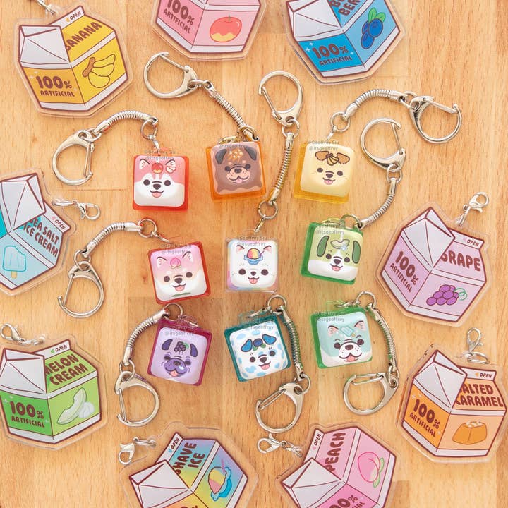 Geoffrey Siu Art LLC - Wholesale Keychain - Unisex - Series 5 Creamy Clicky Keychain Blind Bag1