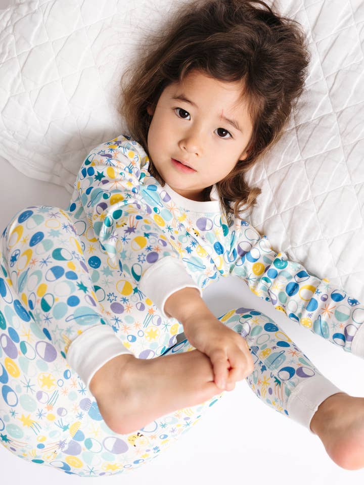 Many Moons Organic Pima Cotton Pajama Set for wholesale by Dodo Banana