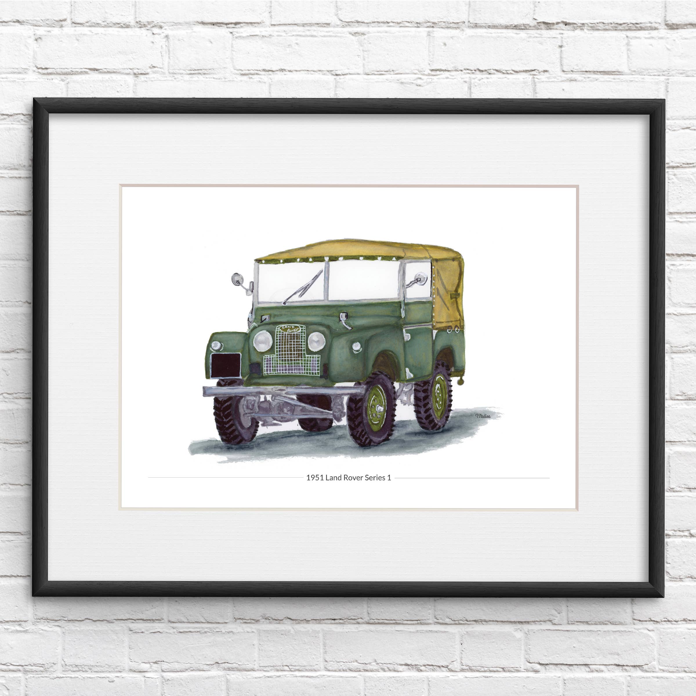 Typhoon Studios - Wholesale Art Print - Land Rover Series 1 Hand Drawn Illustration Giclée Print1