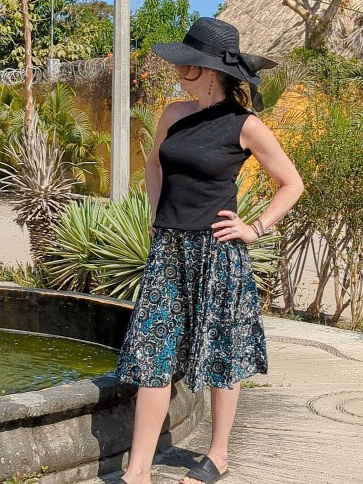 Sirene top, omkeerbaar - Burnout Stretch Velvet Collection voor wholesale door Leigh Young Collection