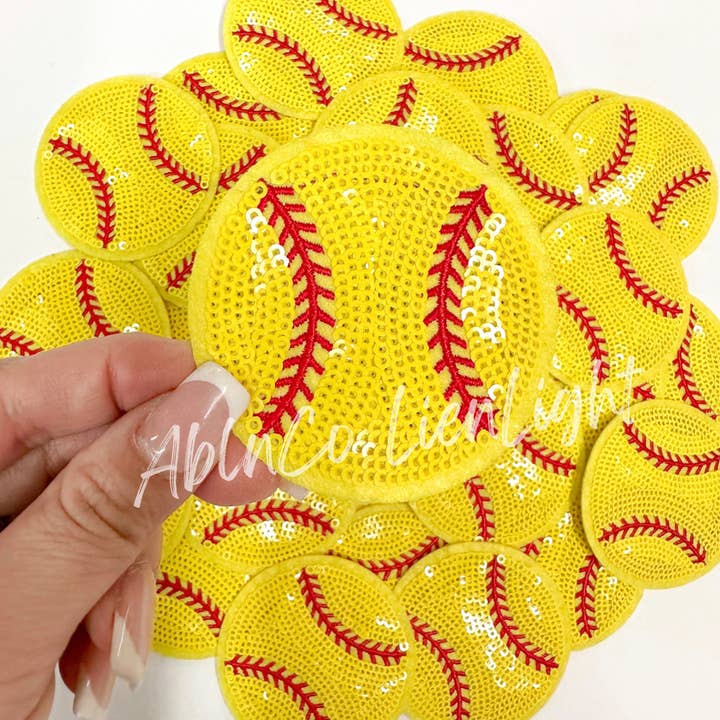 ABLNco - Wholesale Patch - trucker hat patches 3” softball sequins patch iron on