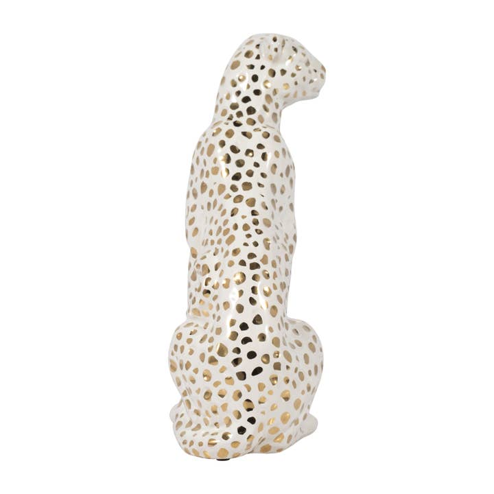 Sagebrook Home - Wholesale Decorative Figurine - Ceramic Sitting Leopard Decorative Figurine - White, 11 in.7