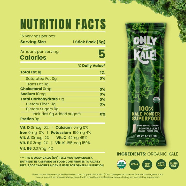 OnlyKale - Wholesale Protein/superfood powder - OnlyKale Sticks – Nutrient-Dense, Organic, On-the-Go Greens2