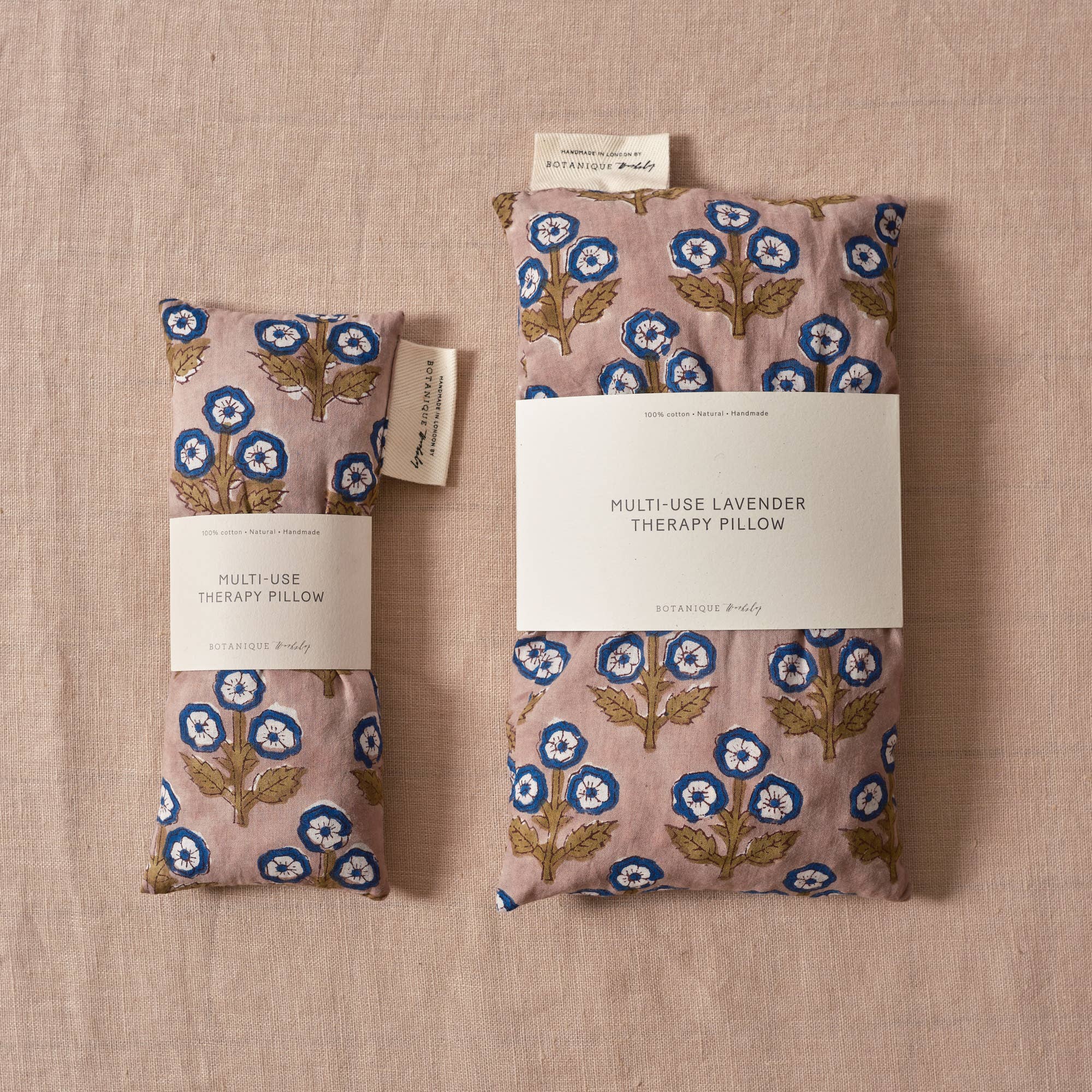Botanique Workshop - Vente Compresses chaud/froid - Oreiller Thérapeutique Lavande Multi-Usage | Coton Imprimé Dimpsey1
