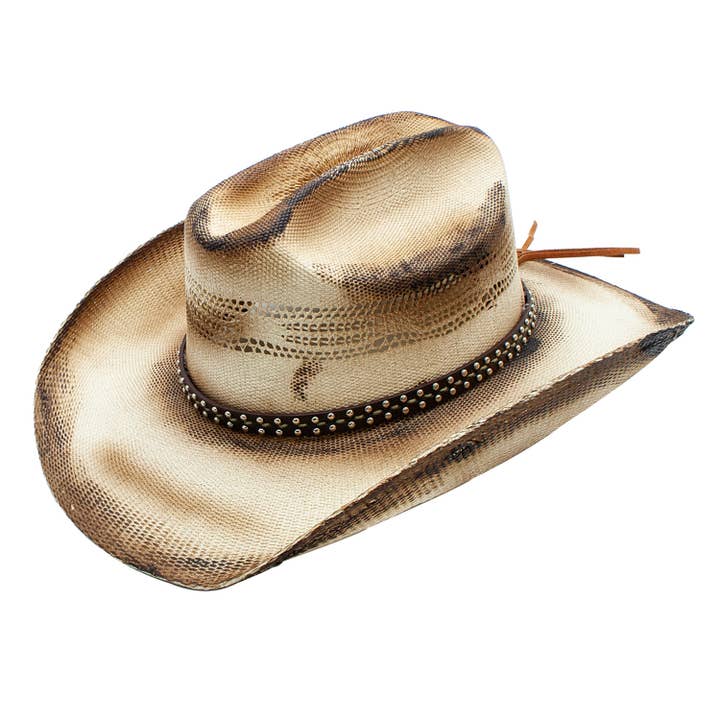 Juneau Woven Toyo Straw Western Drifter Cowboy Hat for wholesale by Peter Grimm