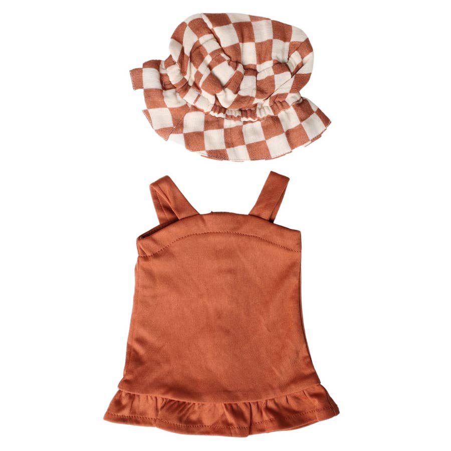 Dress and Bucket Hat Bundle | Clay Checker for wholesale by Bohemian Mama