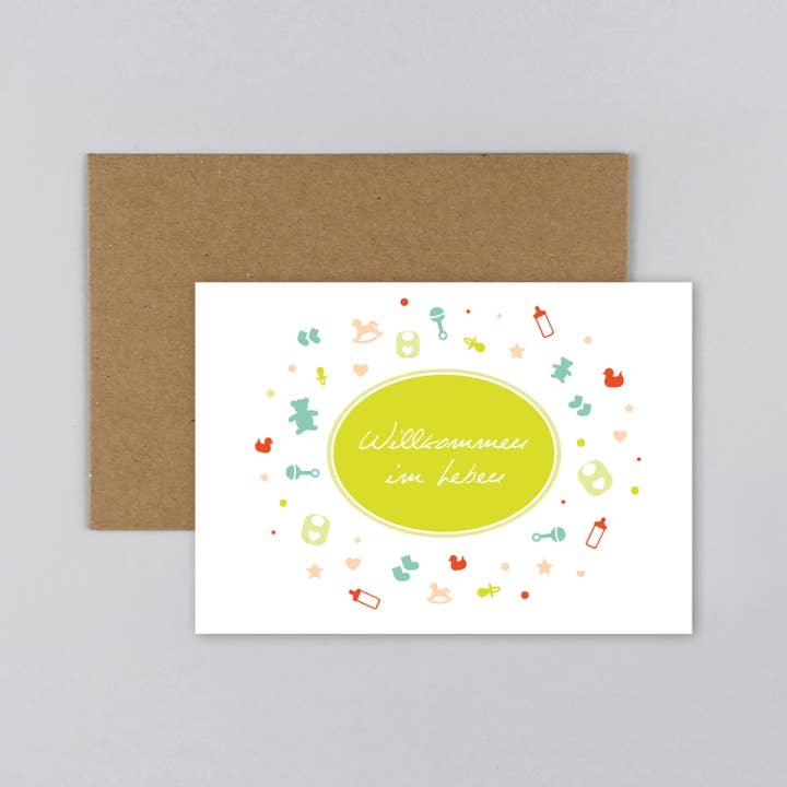 Birth card symbols Ida for wholesale by Kunst an Papier