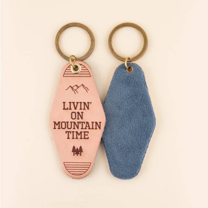 Freshwater Curated Goods - Wholesale Keychain - Unisex - Livin' On Mountain Time Hotel Keychain