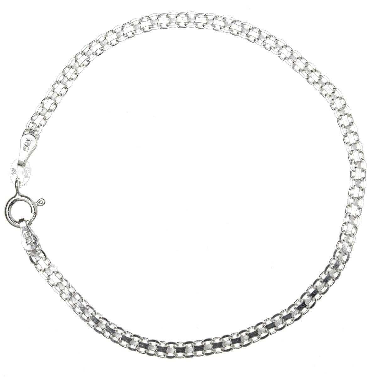 UniArt - Vendita all'ingrosso Collane a catena e maglie - Catena Bismark in Argento Sterling - 3mm3