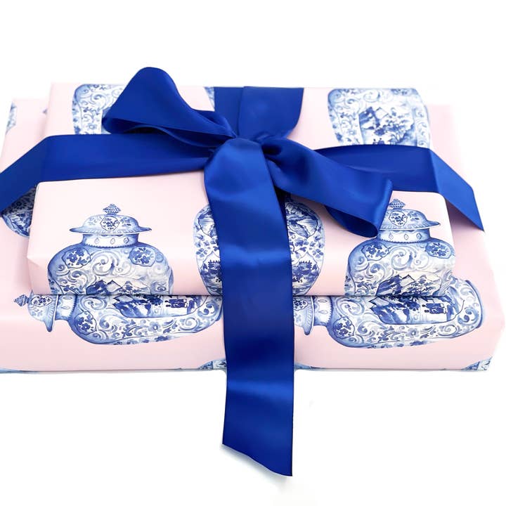 JOSIL Paperie & Gift - Vente Rouleau de papier cadeau - Emballage cadeau en pot de gingembre rose