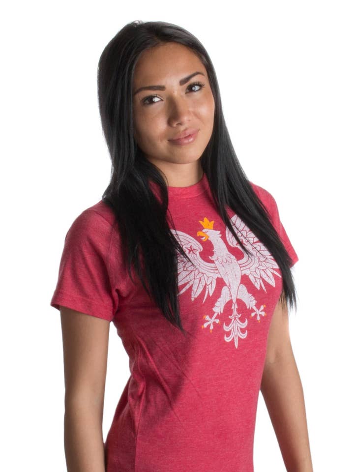 Poland Pride | Vintage Style, Retro-Feel Polish Eagle Polska Unisex T-shirt for wholesale by Ann Arbor Tees