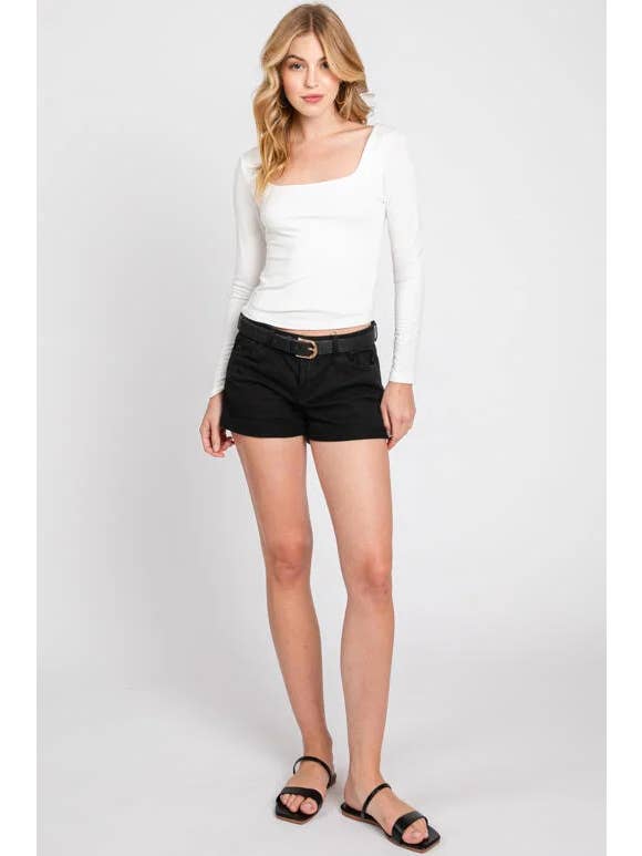 Final Touch - Wholesale Knit Top - Women's - Double Layered Square Neck Basic Top - T1710922