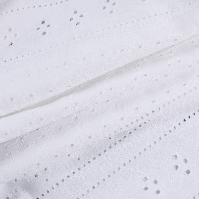 Rosa Clothing - Wholesale Lounge Set - Women's - Eyelet basic long sleeve overfit loose tee lounge shorts set23