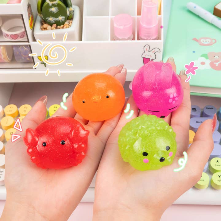 mochiページ Wholesale Jumbo Glitter Mochi Sensory Toy (24pcs/case) for