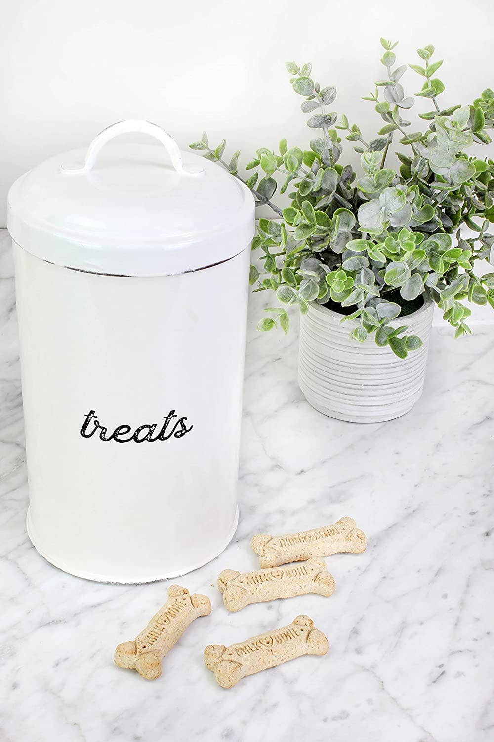 Kurated Korner - Vente Bocal à friandises – chien - Boîte à friandises pour chiens en émail AuldHome Design13