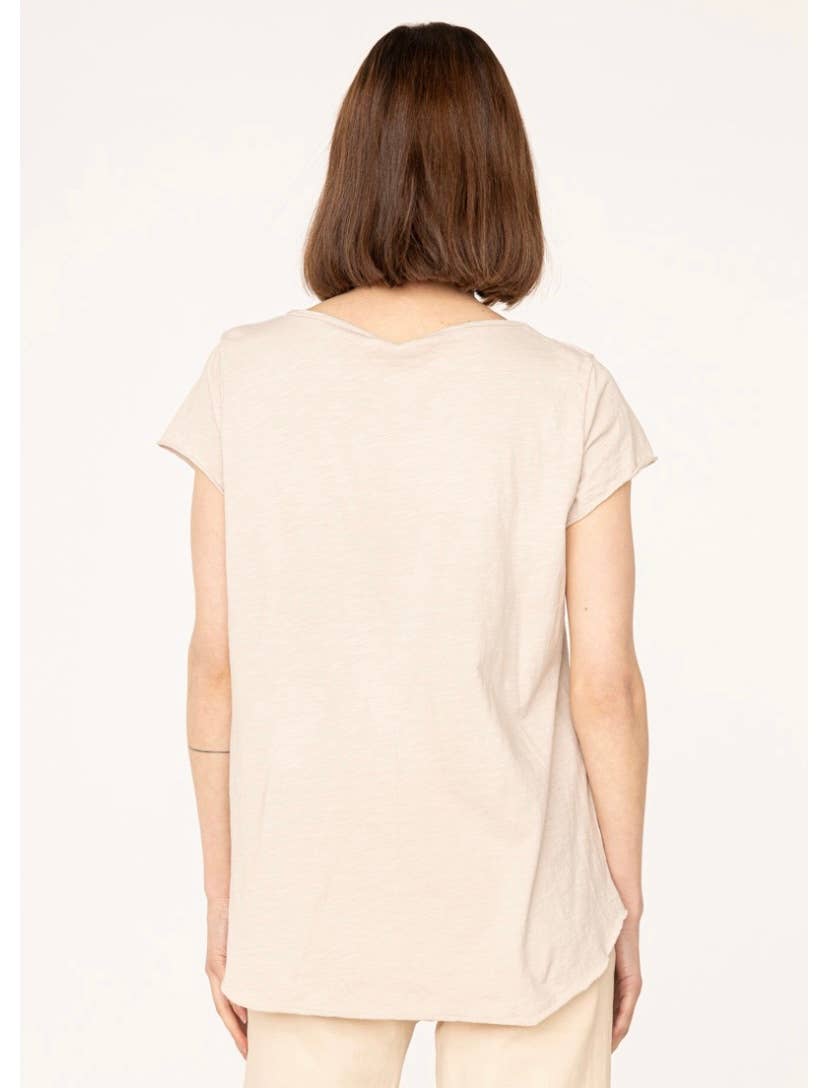 LINEN & COTTON HOUSE – Engroshandel T-shirt – til kvinder – Bomuld t-shirt med rund hals, basis 811755