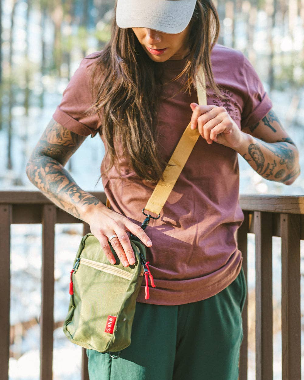 Keep Nature Wild - Wholesale Crossbody Bag - Unisex - Recycled Crossbody Bag | Olive/Khaki7