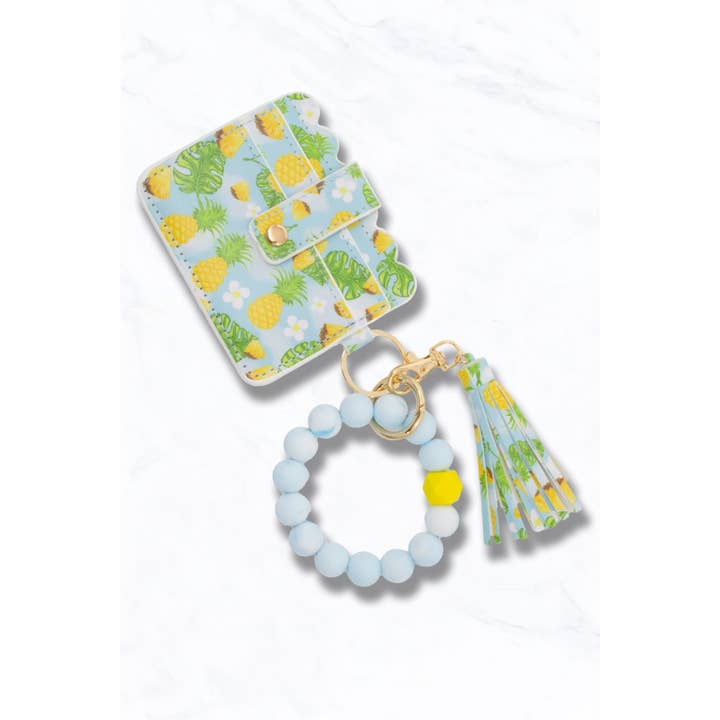 Suzie Q USA - Wholesale Card Holder - Women's - Fruit Print Card Holder Wallet Keychain
