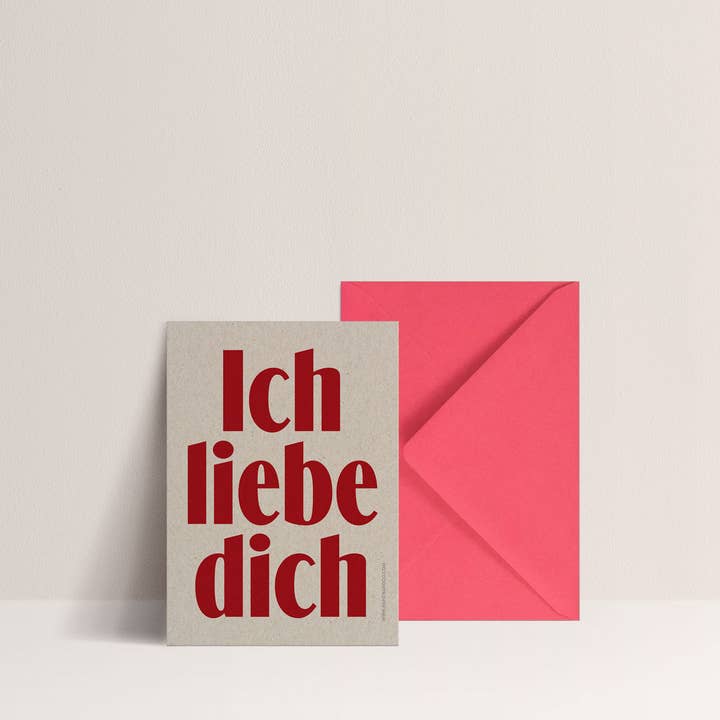 Papier and Co. - Wholesale Love Card - Ich Liebe Dich Map