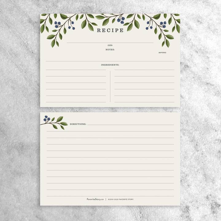 Favorite Story - Wholesale Recipe Card - Box of 40 Recipe Cards1