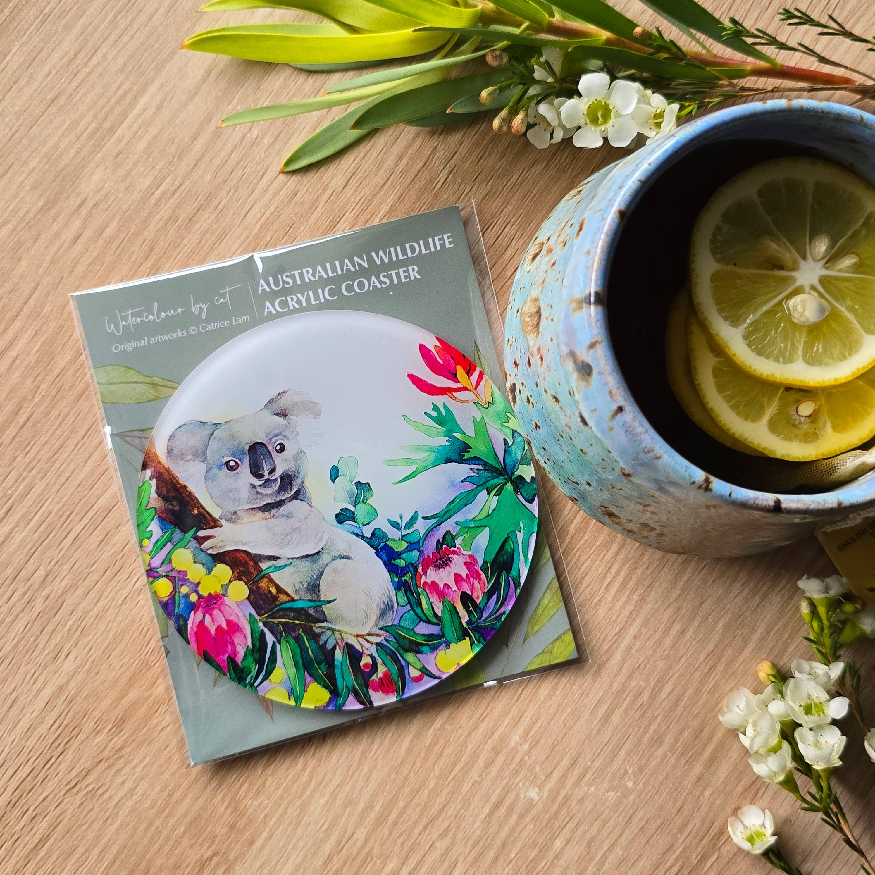 Watercolour By Cat - Wholesale Coasters - Australian Animal Art Coaster7